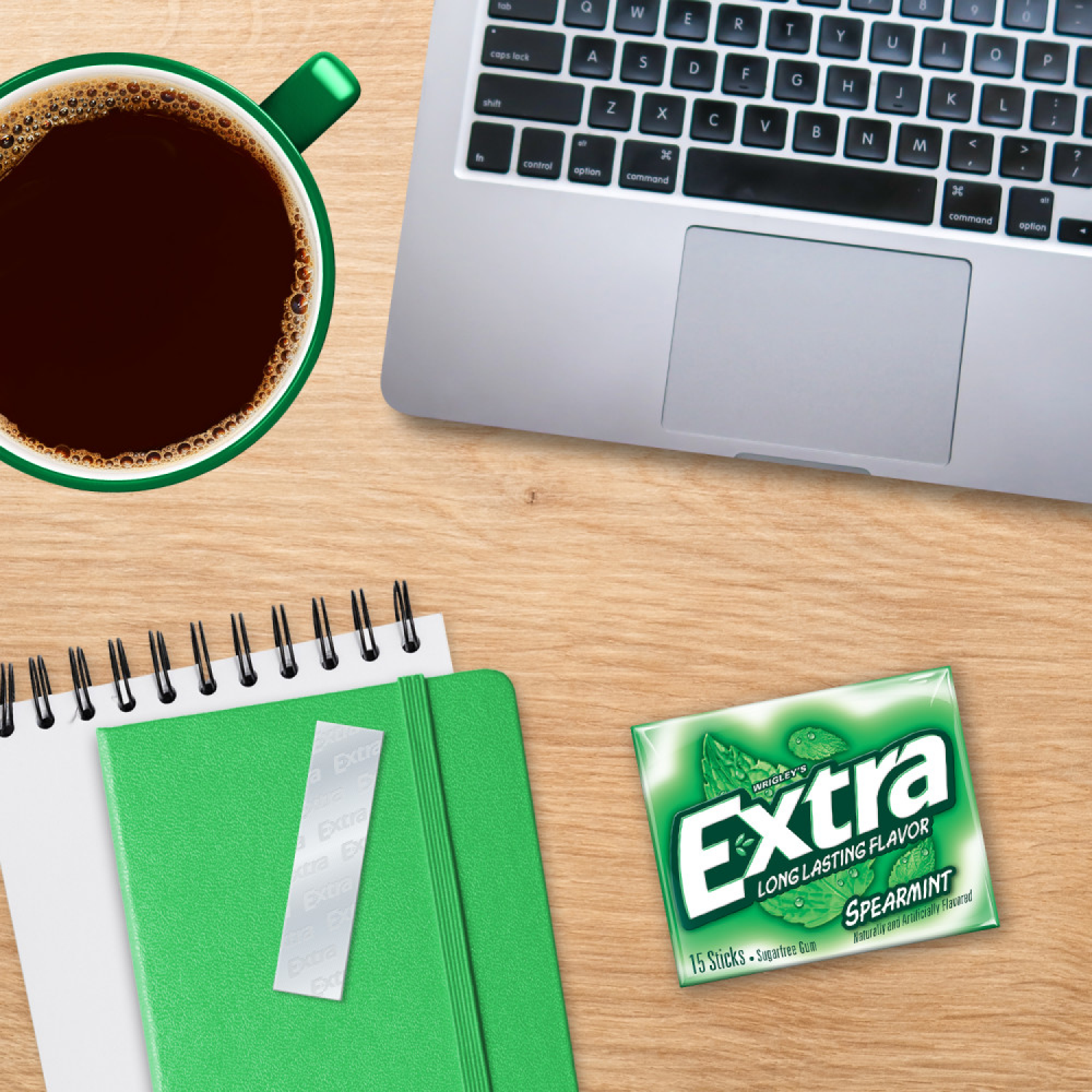 slide 5 of 8, Extra Gum, Sugar Free, Spearmint, 3 Pack, 3 ct