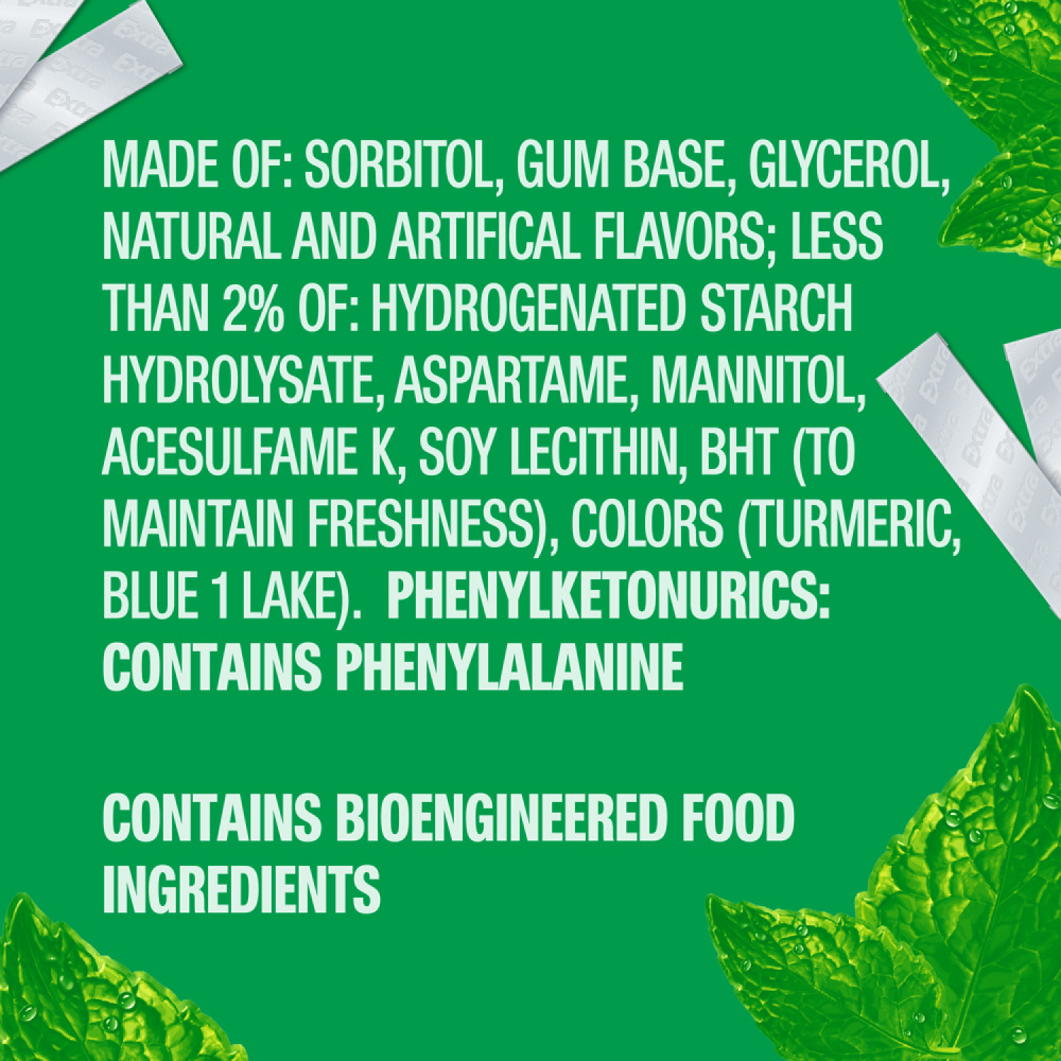 slide 6 of 8, Extra Gum, Sugar Free, Spearmint, 3 Pack, 3 ct