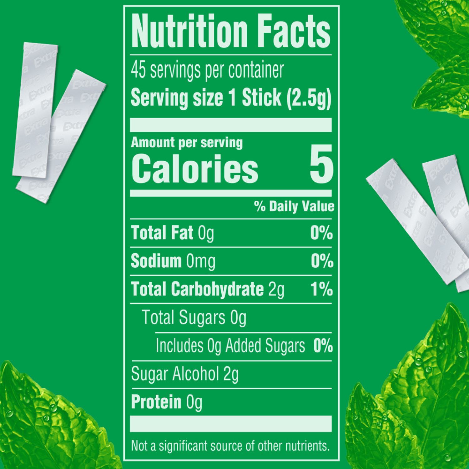 slide 7 of 8, Extra Gum, Sugar Free, Spearmint, 3 Pack, 3 ct