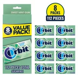 ORBIT Sweet Mint Sugarfree Gum, value pack (8 packs total)
