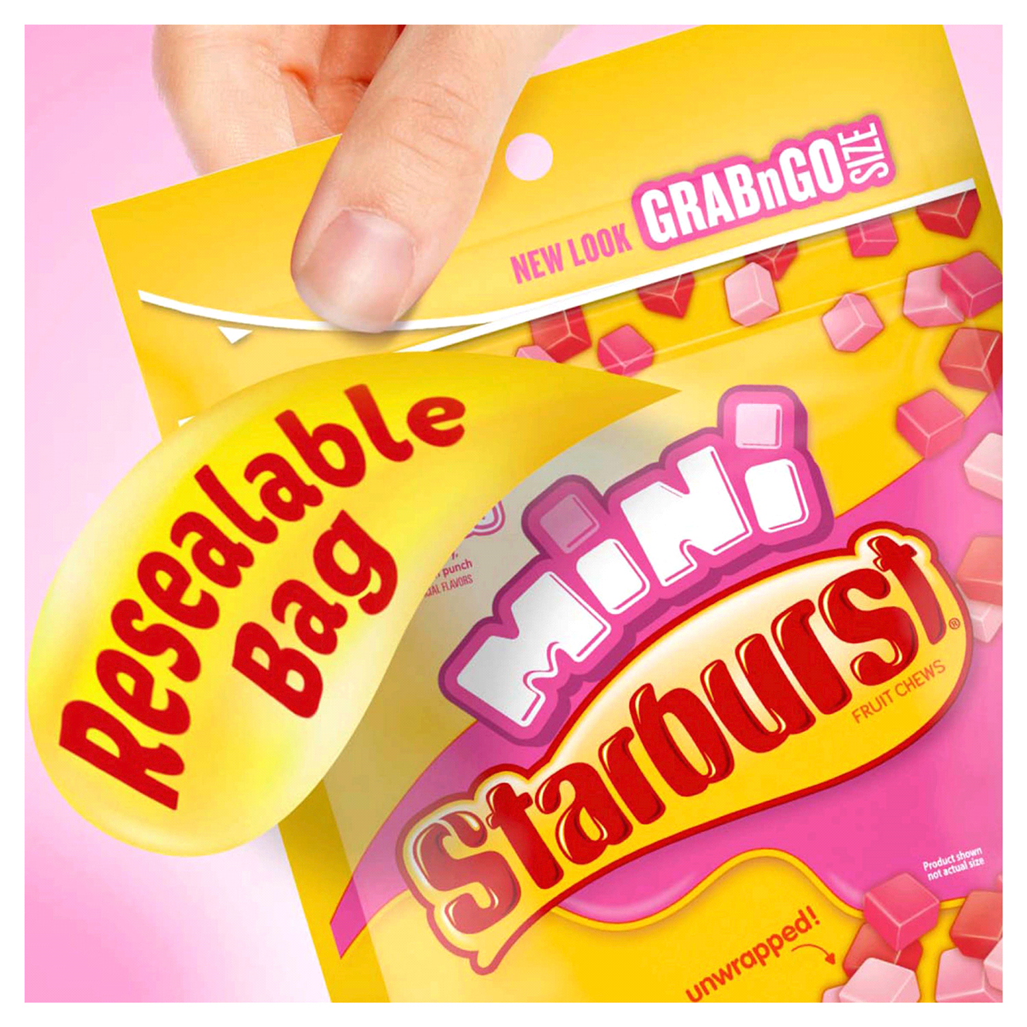slide 2 of 5, STARBURST FaveREDS Minis Fruit Chews Candy Bag, 8 ounce, 8 oz
