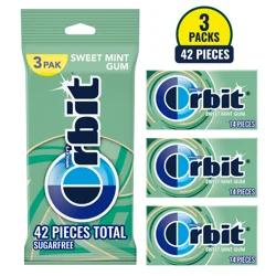 ORBIT Sweet Mint Sugarfree Gum, multipack (3 packs total)