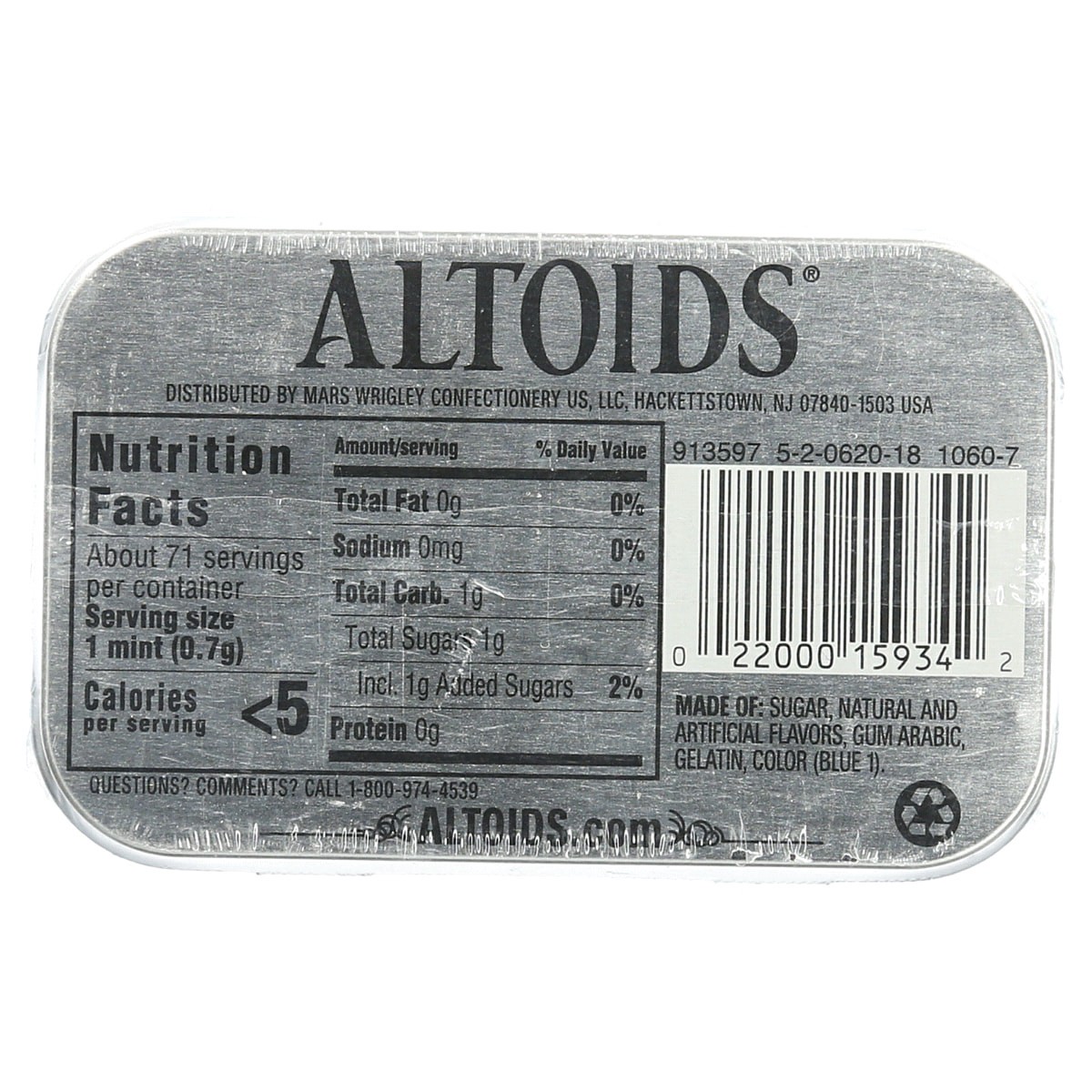 slide 2 of 2, ALTOIDS Wintergreen Breath Mints, Single Pack, 1.76 oz, 1.76 oz