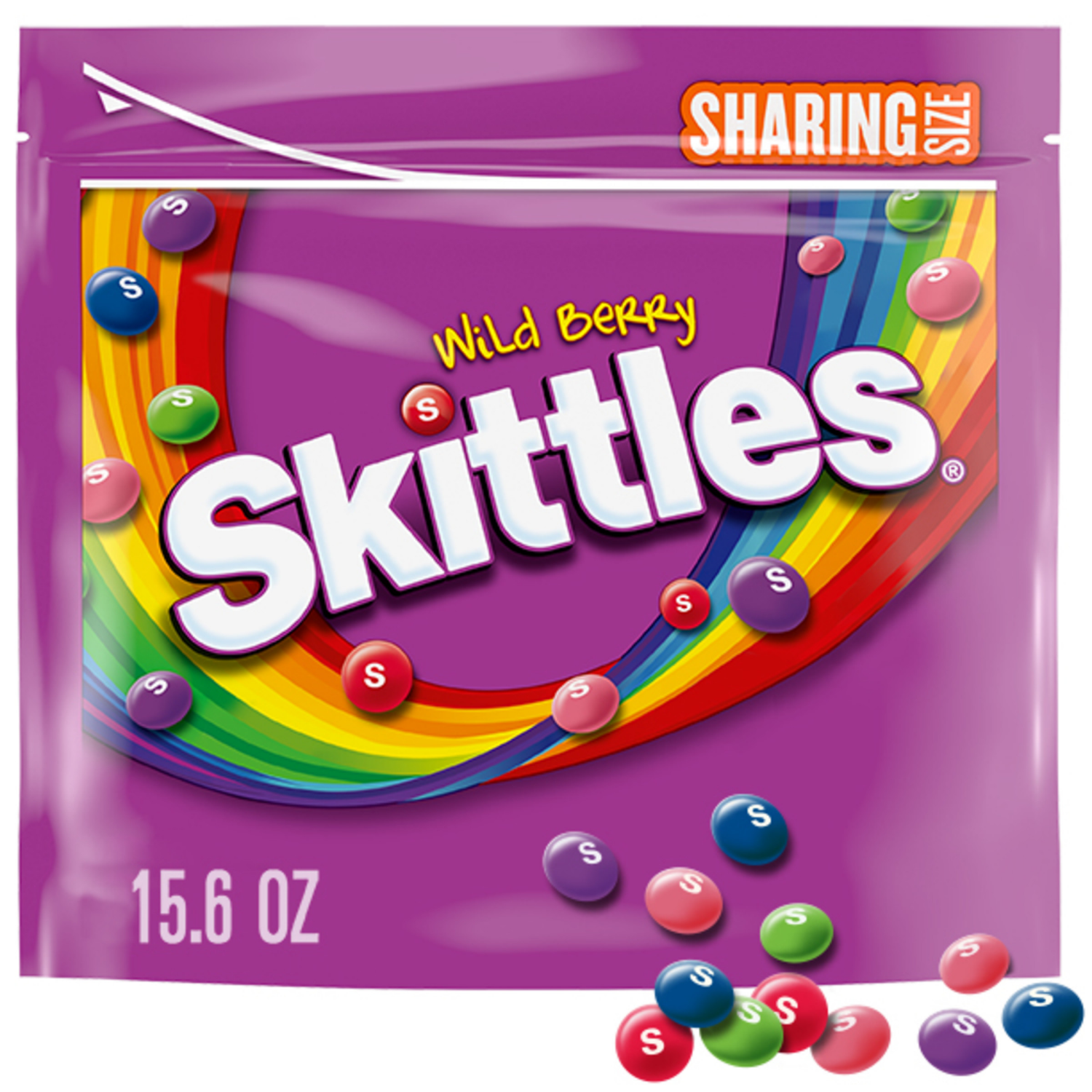 slide 1 of 5, SKITTLES Wild Berry Chewy Candy, Sharing Size, 15.6 oz Bag, 15.6 oz