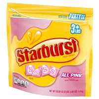slide 6 of 29, STARBURST All Pink Fruit Chews Chewy Candy, Party Size, 50 oz Bag, 50 oz