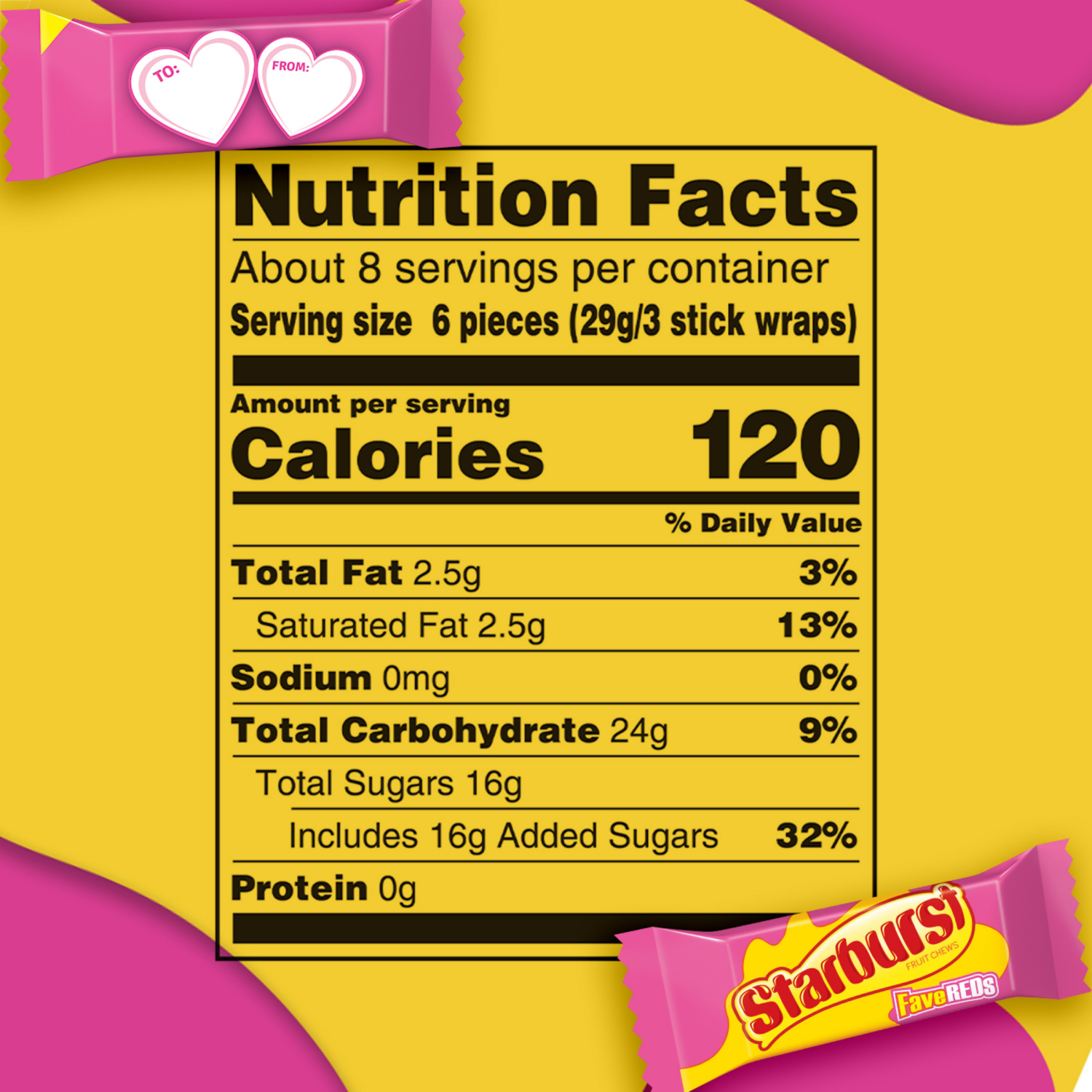 slide 7 of 8, STARBURST FaveReds Valentine Class Exchange Kit, Valentines Candy, 8.11 oz, 23 Pieces, 23 ct