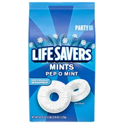 LIFE SAVERS Pep-Mint Breath Mint Bulk Hard Candy, Party Size- 44.93 oz