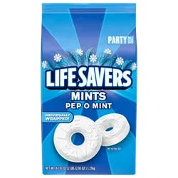 LIFE SAVERS Pep-Mint Breath Mint Bulk Hard Candy, Party Size- 44.93 oz