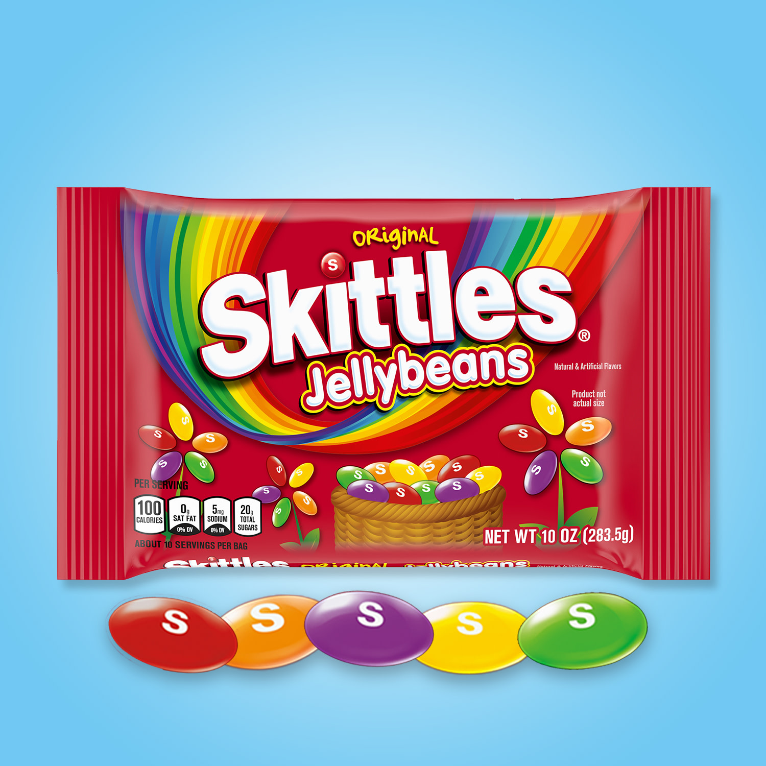 slide 2 of 8, SKITTLES Original Jelly Beans Easter Candy, 10 oz Bag, 10 oz