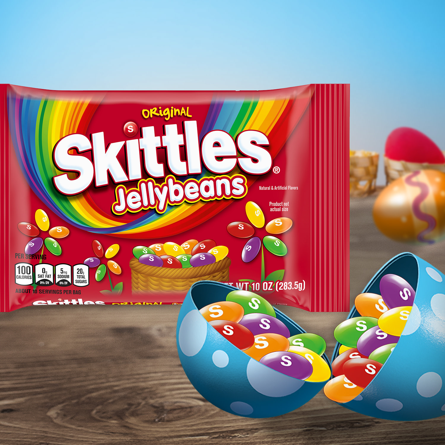 slide 7 of 8, SKITTLES Original Jelly Beans Easter Candy, 10 oz Bag, 10 oz