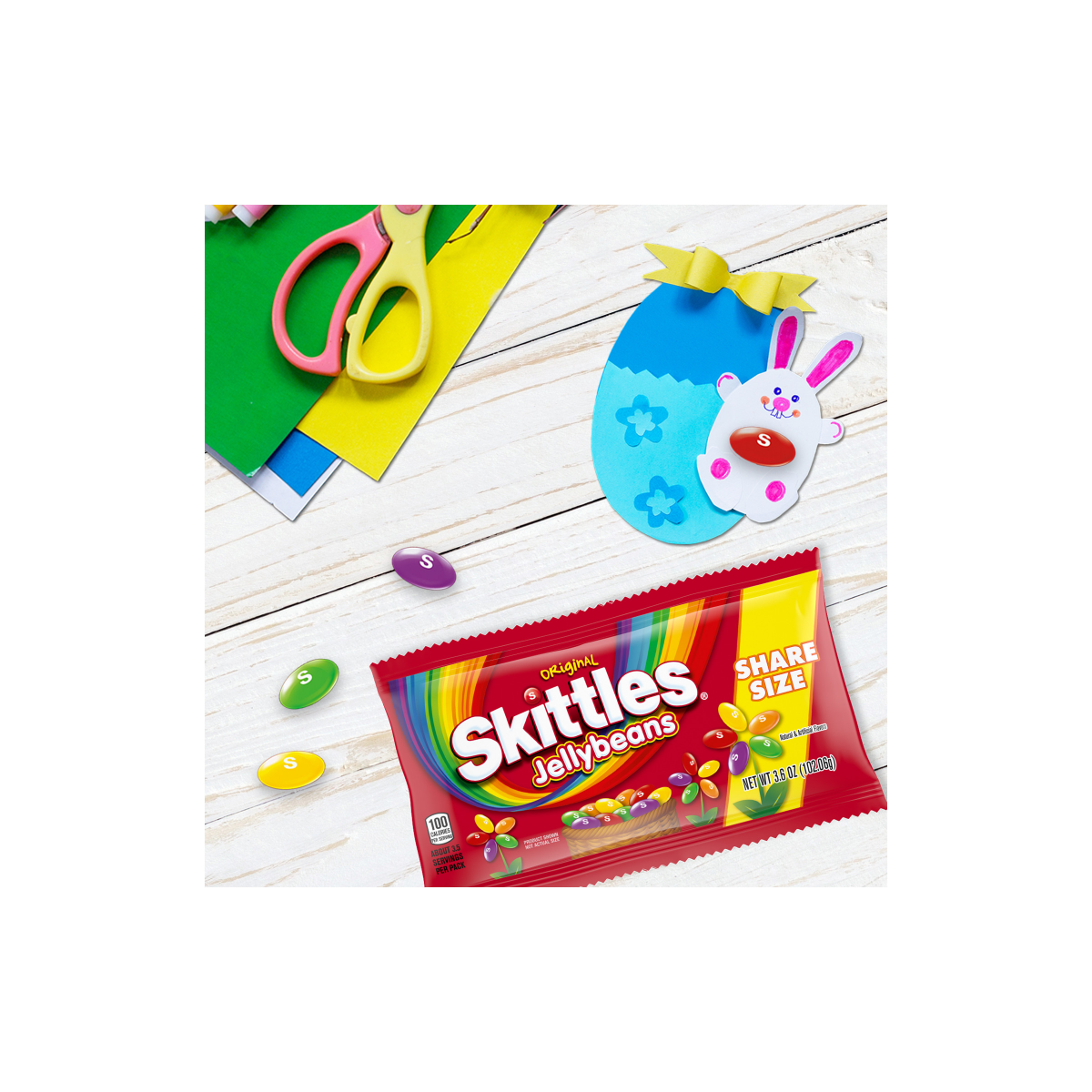 slide 6 of 8, SKITTLES Original Jelly Beans Easter Candy, Share Size, 3.6 Oz Bag, 3.6 oz