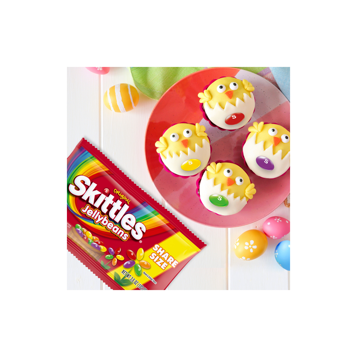 slide 3 of 8, SKITTLES Original Jelly Beans Easter Candy, Share Size, 3.6 Oz Bag, 3.6 oz