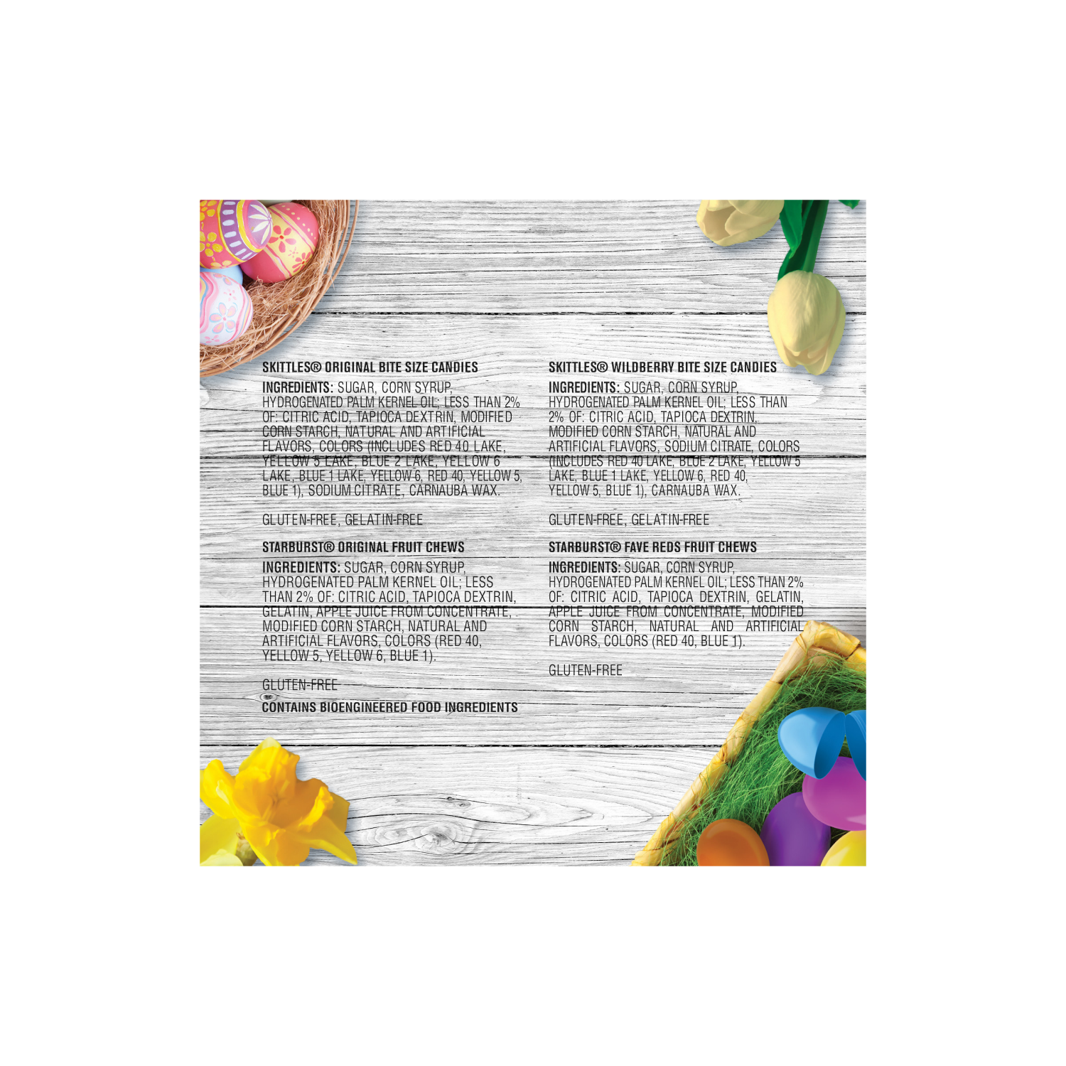 slide 6 of 8, Wrigley Skittles & Starburst Fun Size Chewy Candy Easter Basket Stuffers Variety Pack, 35 ct Bulk Bag, 14.24 oz