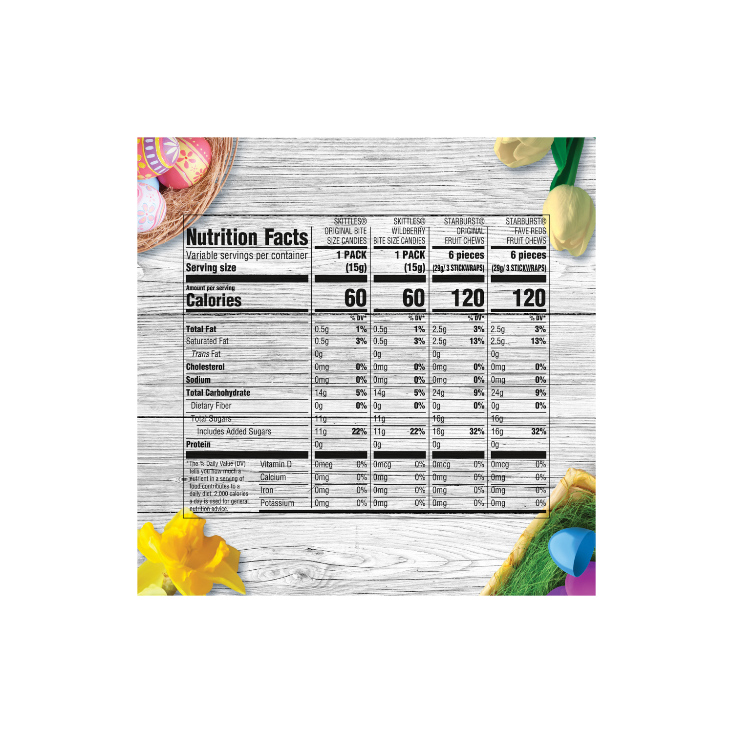 slide 7 of 8, Wrigley Skittles & Starburst Fun Size Chewy Candy Easter Basket Stuffers Variety Pack, 35 ct Bulk Bag, 14.24 oz