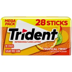 Trident Sugar Free Pockt Pk Tropcl 28Stk