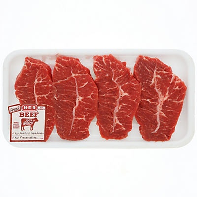 slide 1 of 1, H-E-B Top Blade Steak, per lb