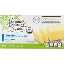 Nature's Promise Organic Unsalted Butter Sticks - 4 ct