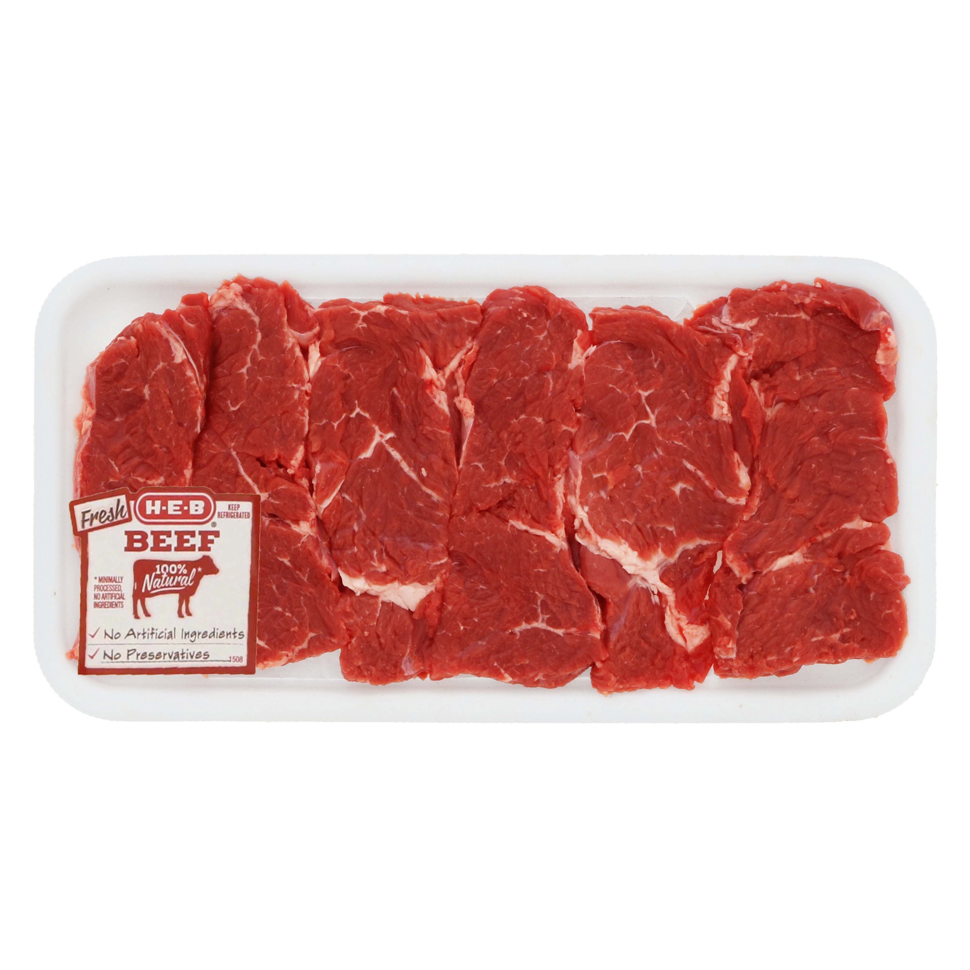 slide 1 of 1, H-E-B Beef Chuck Shoulder Flanken Style Ribs Thin Boneless, per lb