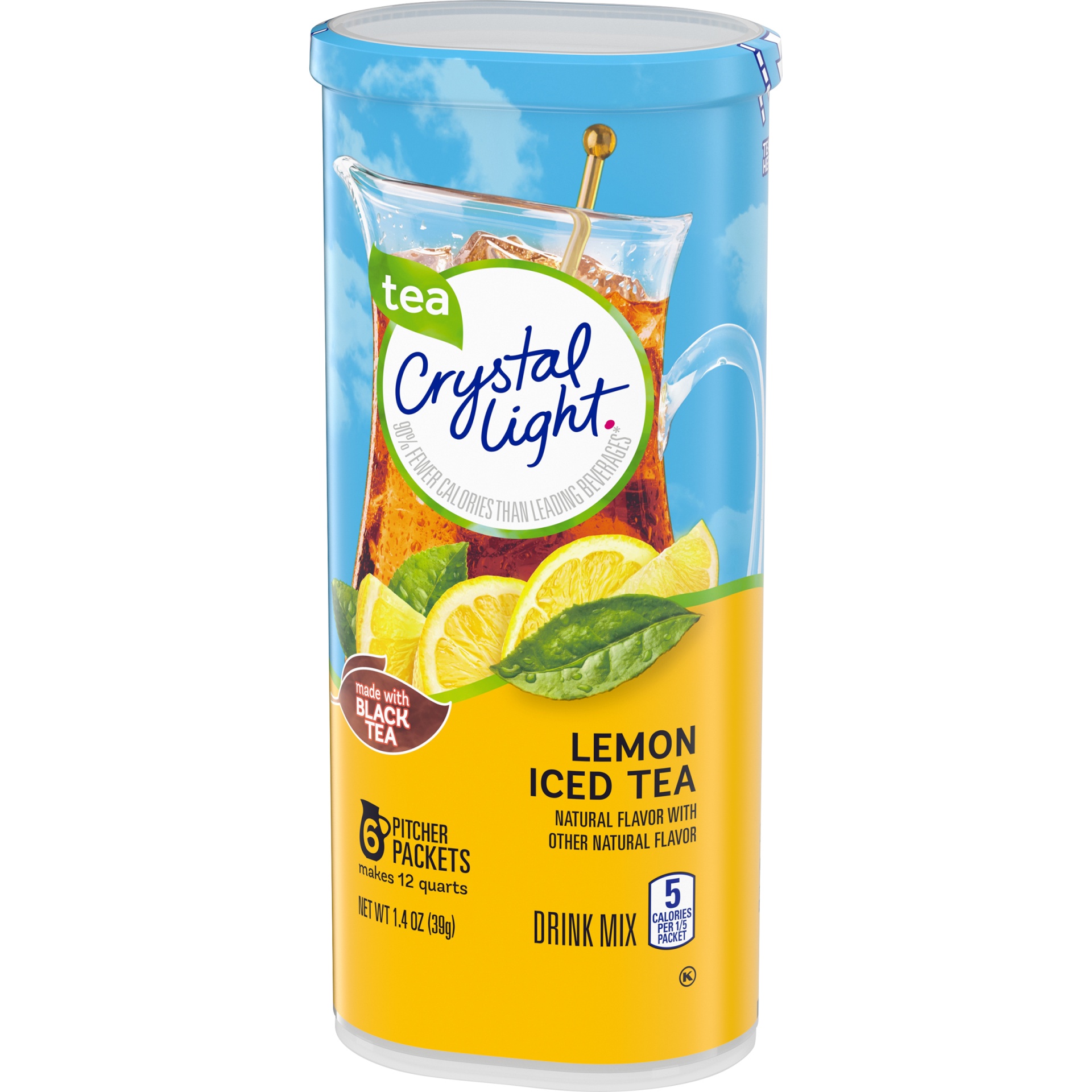 slide 2 of 10, Crystal Light Natural Lemon Iced Tea Drink Mix / Pouches, 