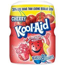 Kool-Aid Sugar Sweetened Cherry Artificially Flavored Powdered Soft Drink Mix Canister - 19 Oz