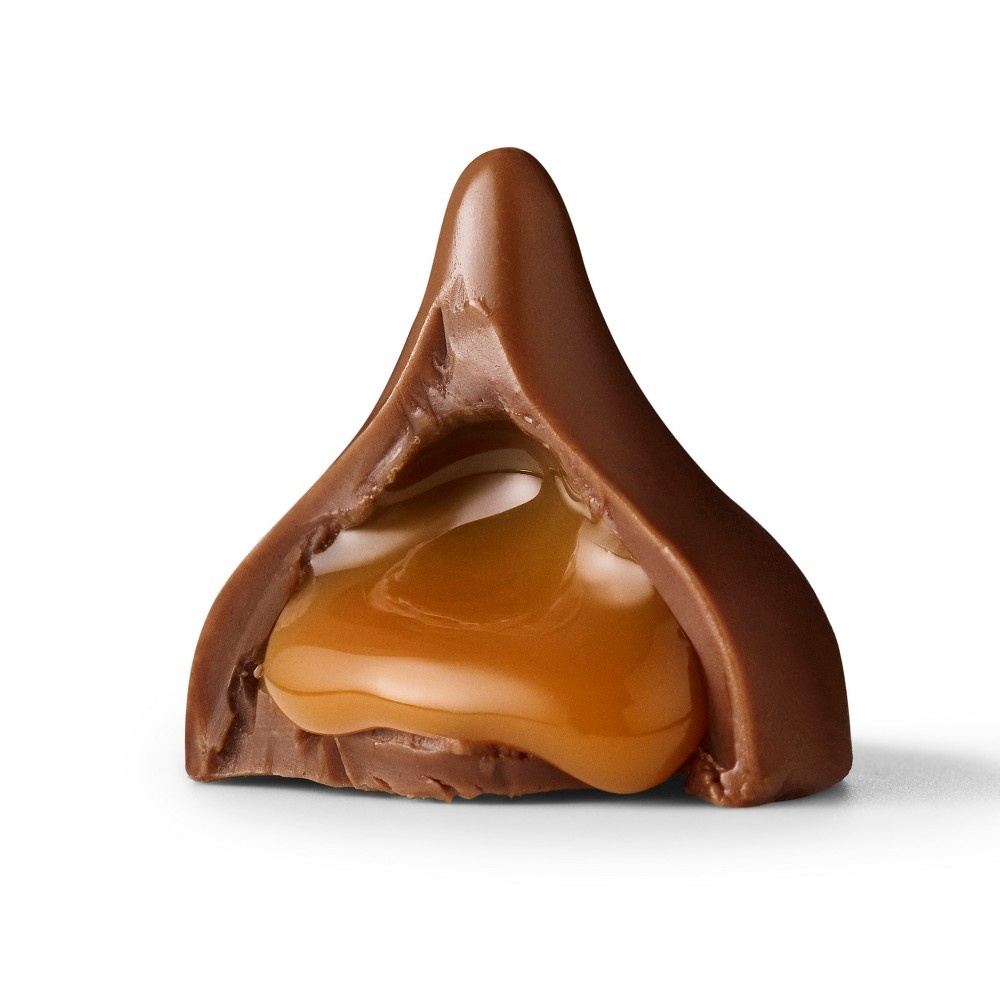 slide 4 of 4, Hershey's Kisses Valentines Milk Chocolates Filled With Caramel, 10 oz