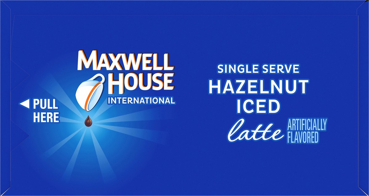 slide 5 of 9, Maxwell House Hazelnut Iced Latte Café-Style Single Serve Instant Coffee Beverage Mix, 6 ct. Sticks, 6 ct