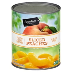 Signature Select S Sel Peach Yllw Cling Slced Heavy Syrup