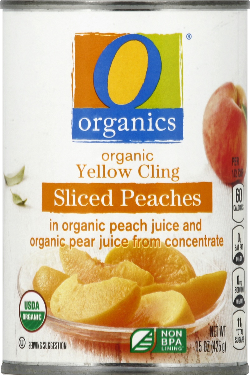 slide 2 of 2, O Organics Organic Peaches Sliced, 