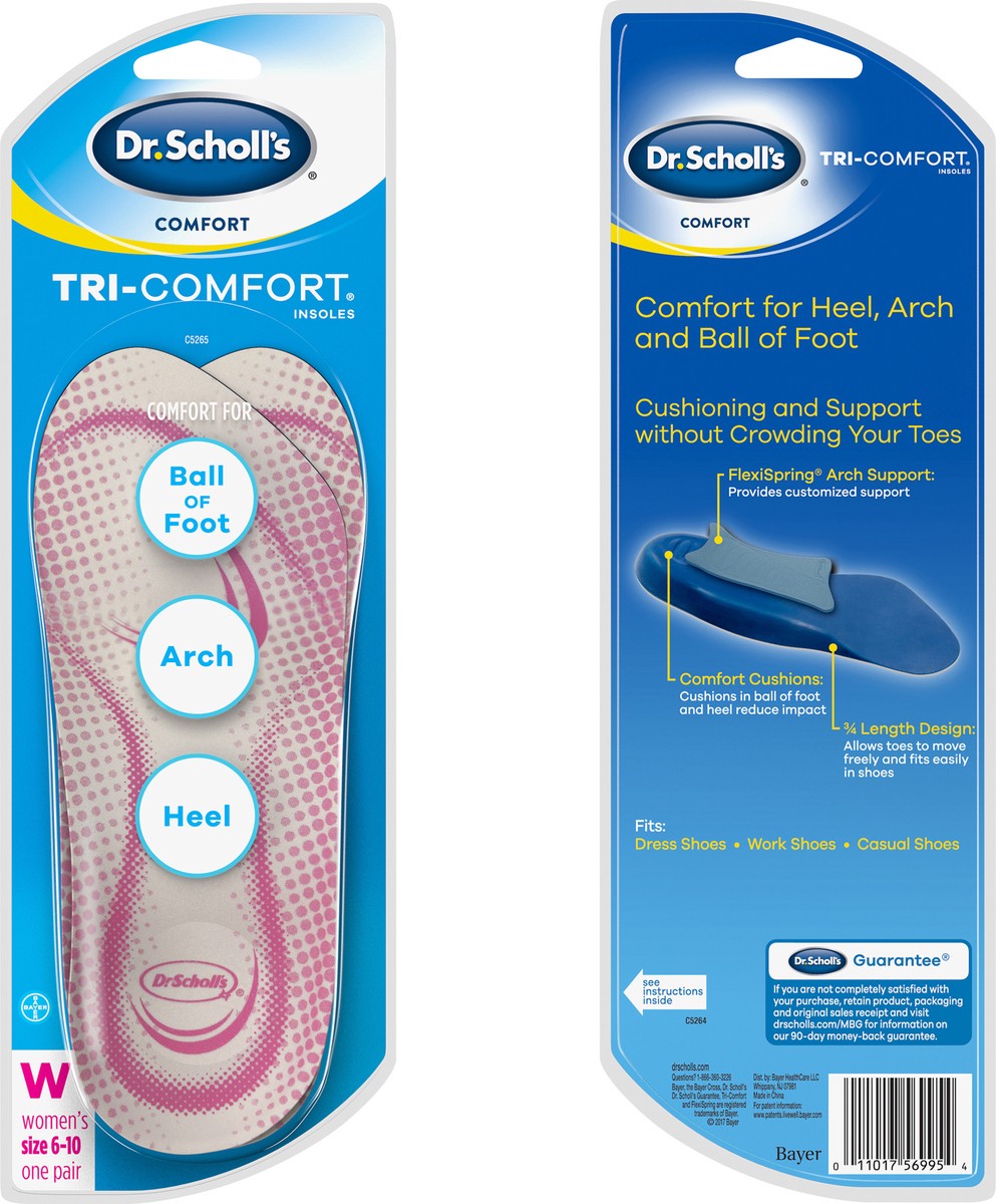 slide 3 of 3, Dr. Scholl's Tri-Comfort Women's Insoles 1 ea, 1 ct