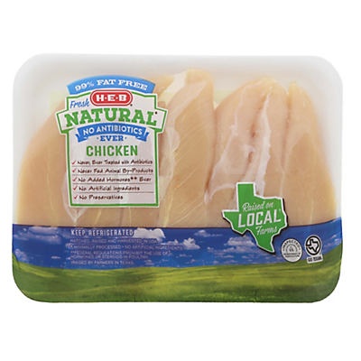 slide 1 of 1, H-E-B Natural Choice Chicken Breast Tenders, per lb