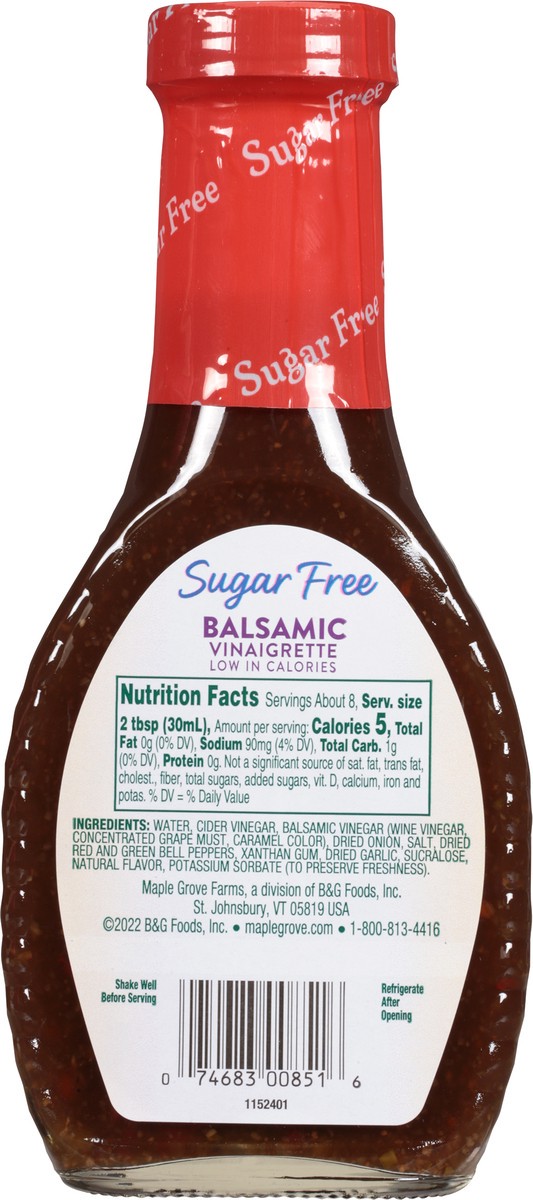 slide 8 of 12, Maple Grove Farms Sugar Free Balsamic Vinaigrette 8 fl oz, 8 fl oz