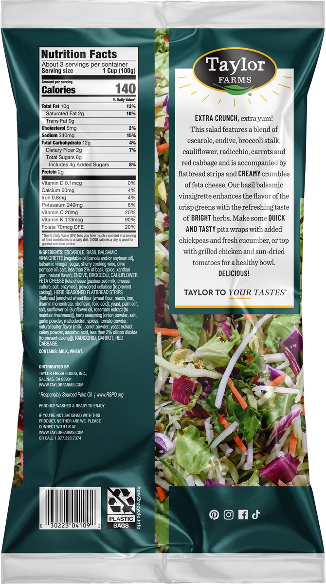 slide 3 of 3, Taylor Farms Mediterranean Crunch Chopped Kit, 1 ct