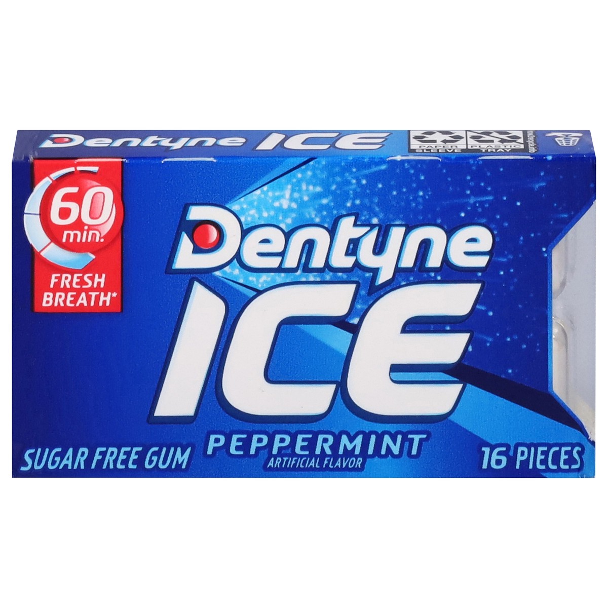 slide 1 of 16, Dentyne Ice Sugar Free Peppermint Gum 16 ea, 16 ct