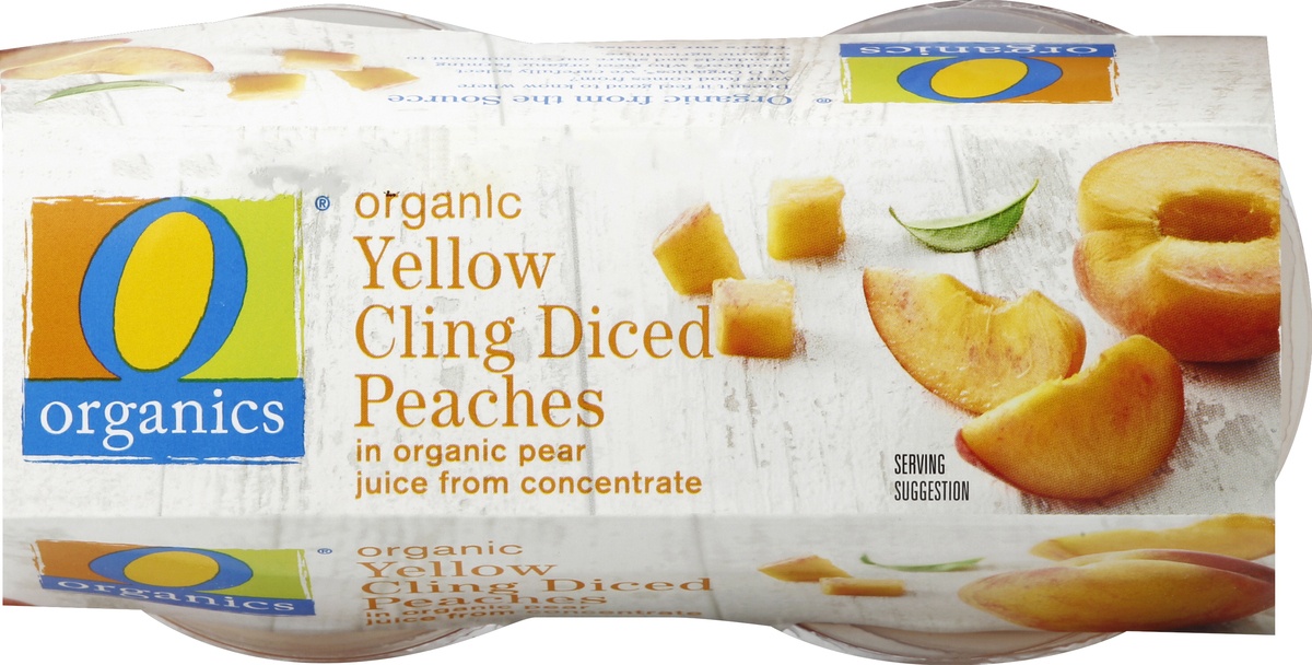 slide 4 of 4, O Orgnc Fruit Cups Peaches Diced In Juic, 