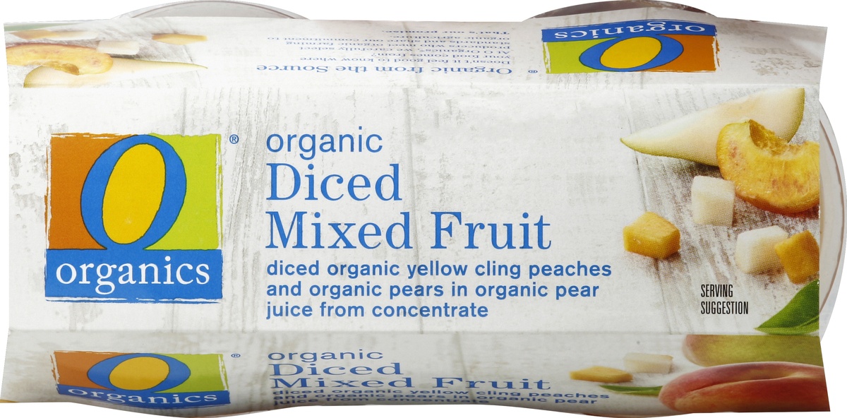 slide 4 of 4, O Organics Organic Mixed Fruit Diced - 4-4 Oz, 
