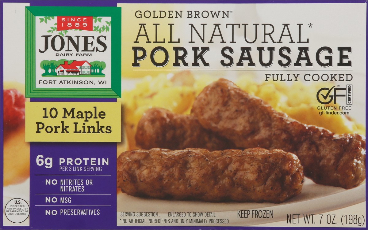 slide 8 of 9, Jones Dairy Farms Maple Golden Brown Links, 7 oz