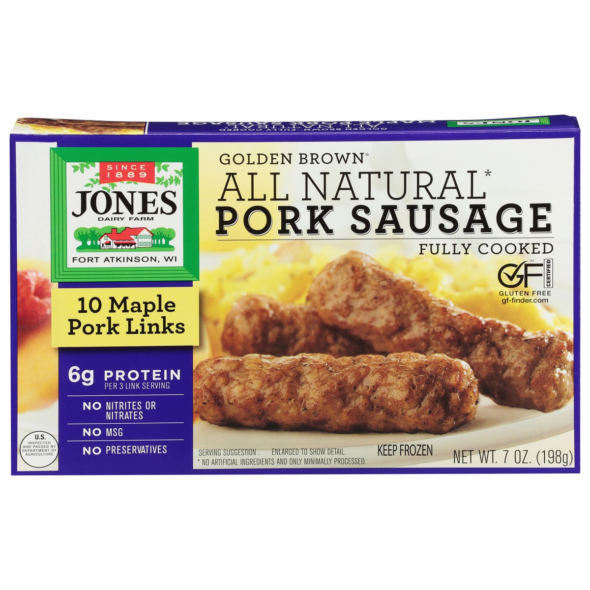 slide 1 of 9, Jones Dairy Farms Maple Golden Brown Links, 7 oz