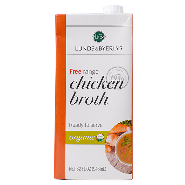 slide 1 of 1, Lunds & Byerlys Organic Chicken Broth 32 fl oz, 32 fl oz