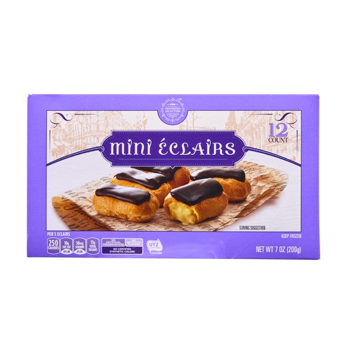 slide 1 of 1, Lidl Preferred Selection frozen mini eclairs, 7 oz