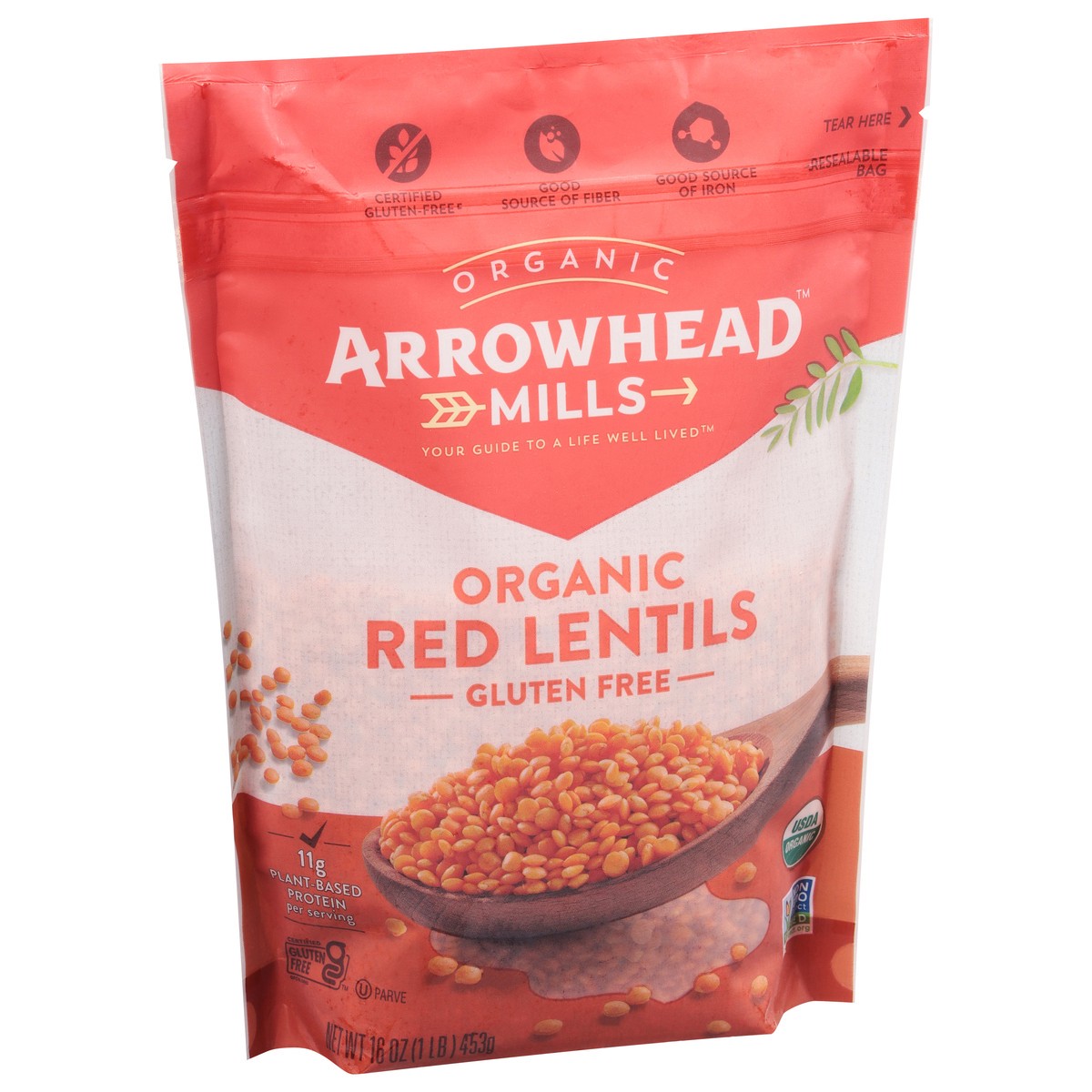 slide 8 of 9, Arrowhead Mills Organic Red Lentils, 16 Oz Bag, 16 oz