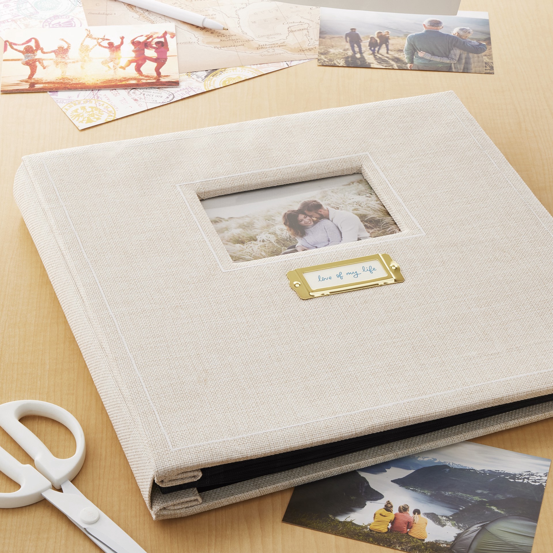 slide 3 of 3, Cream & White Photo Album By Recollections, 14.25 in x 13.5 in