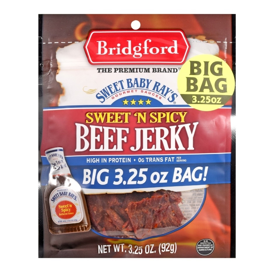 slide 1 of 1, Sweet Baby Rays Bridgford Sweet Baby Ray S Sweet N Spicy Beef Jerky - 3.25 oz, 3.25 oz