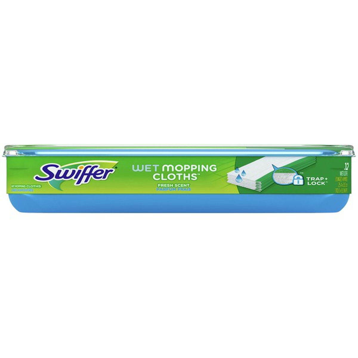 slide 1 of 1, Swiffer Wet Mopping Cloths, Fresh Scent, 12 Count, 12 ct