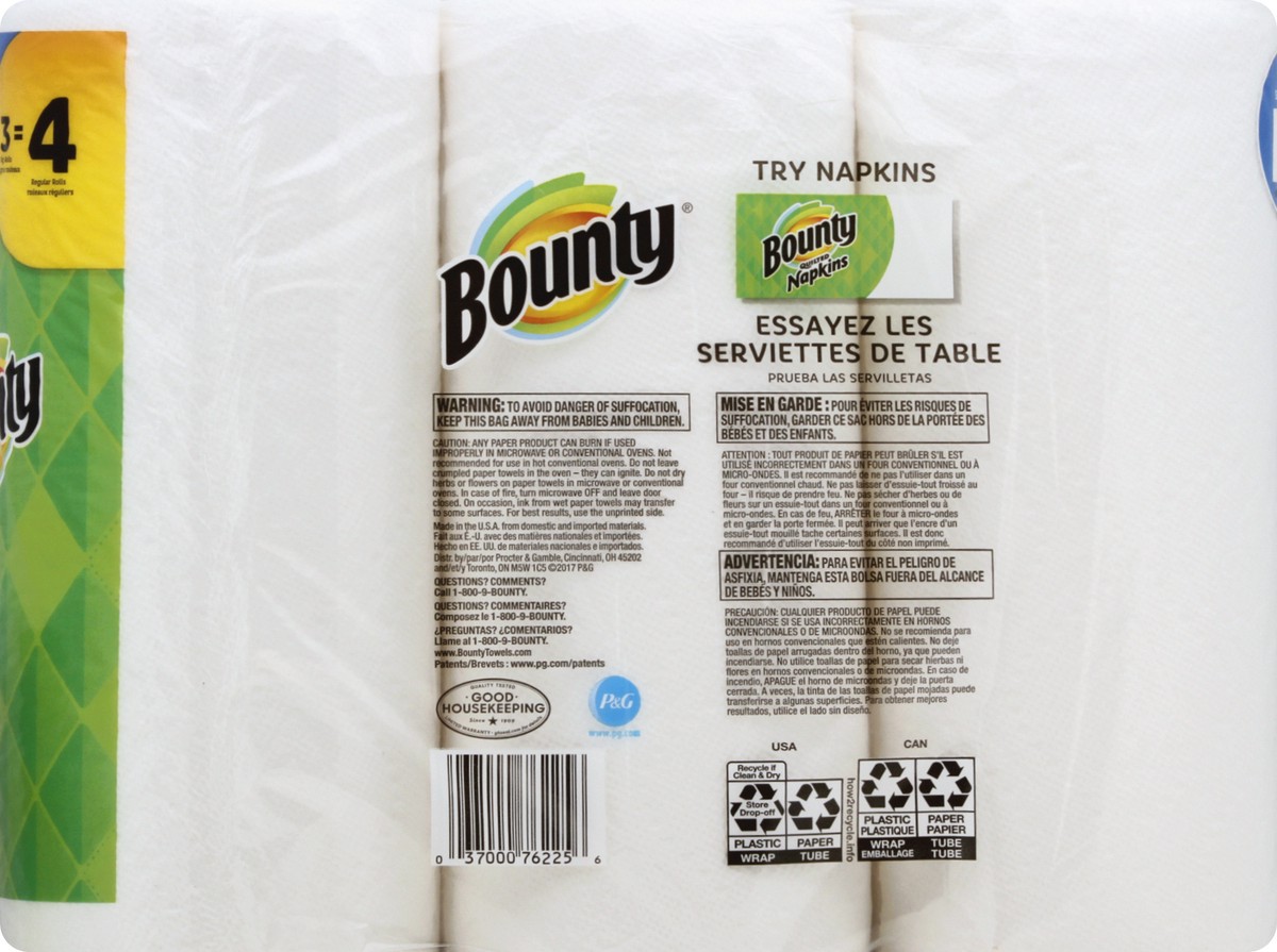 slide 2 of 11, Bounty Paper Towels 3 ea, 3 ct