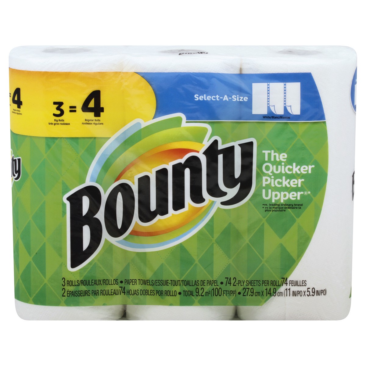 slide 1 of 11, Bounty Paper Towels 3 ea, 3 ct