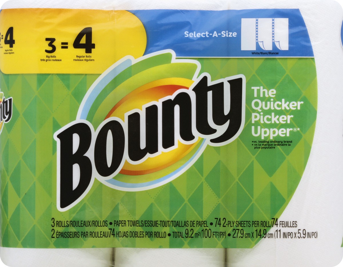 slide 7 of 11, Bounty Paper Towels 3 ea, 3 ct