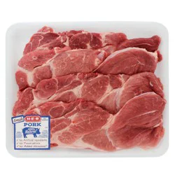 H-E-B Boneless Boston Butt Pork Steaks - Value Pack