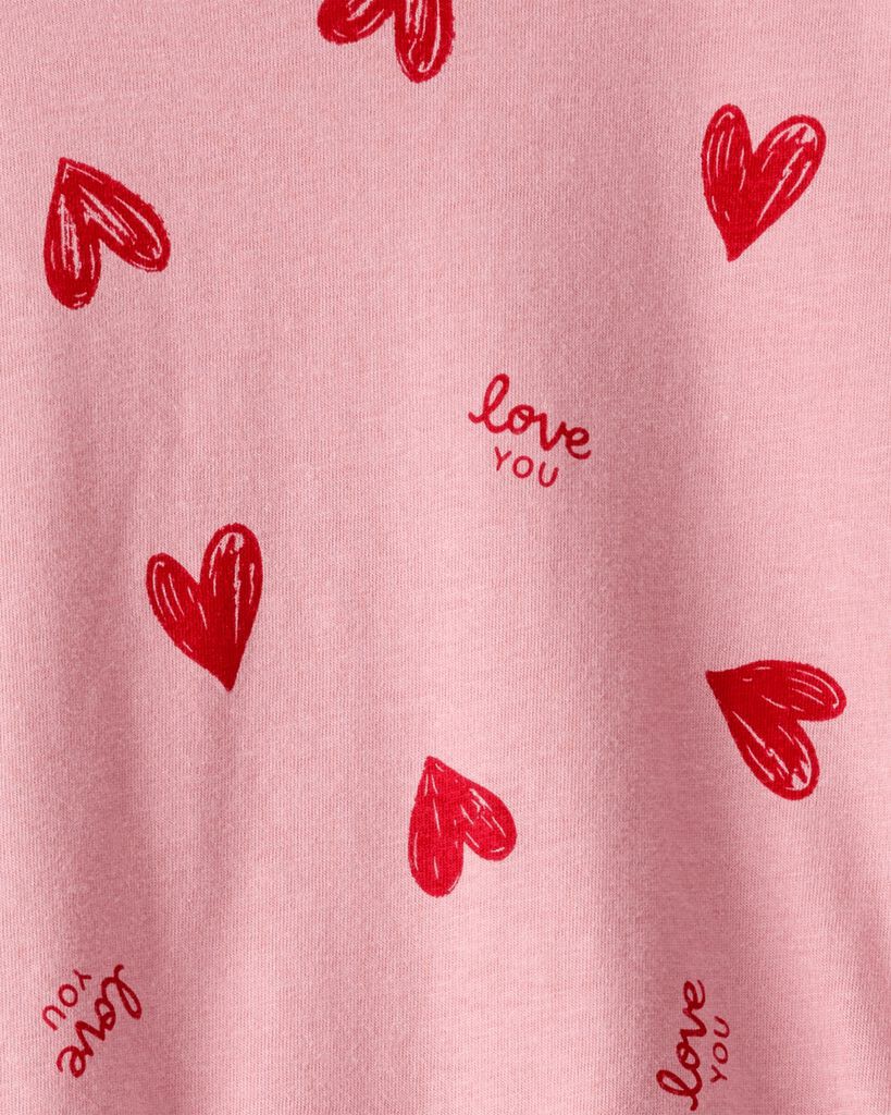 slide 2 of 2, Carter's Toddler Girl Heart Long-Sleeve Peplum Top - Pink Pink 5T, 1 ct