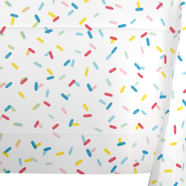 slide 9 of 9, American Greetings Plastic Table Cover - Colorful Sprinkles, 1 ct