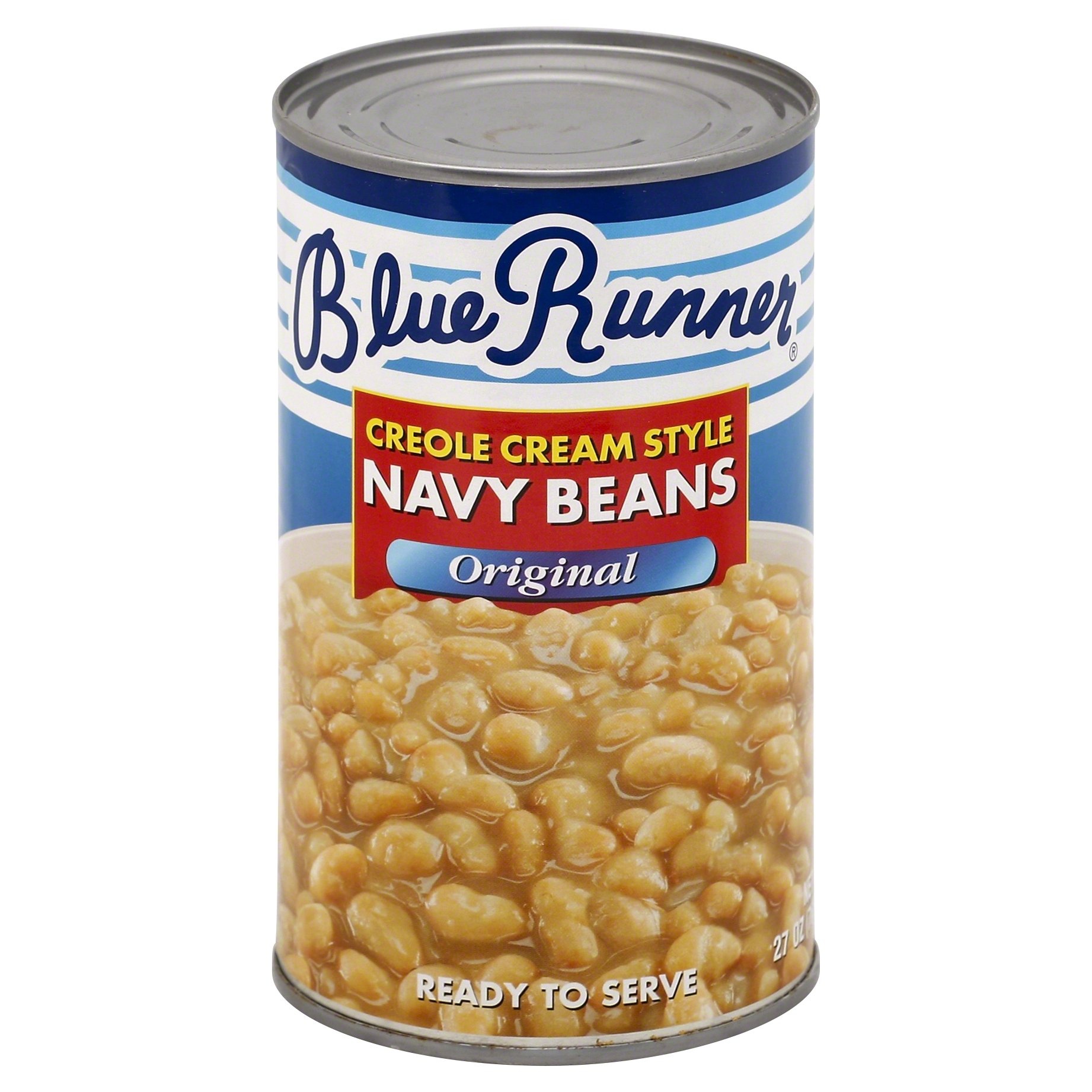 slide 1 of 1, Blue Runner Creole Cream Style Navy Beans, 27 oz